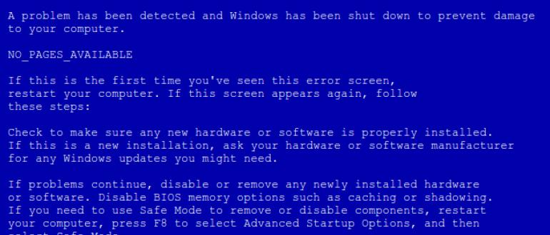 Faq вопрос: windows7 не запускается - синий экран